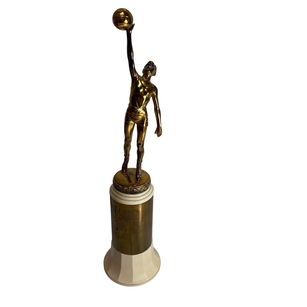 Vintage Art Deco Basketball Trophy NVL Tourn 1st '40 17"